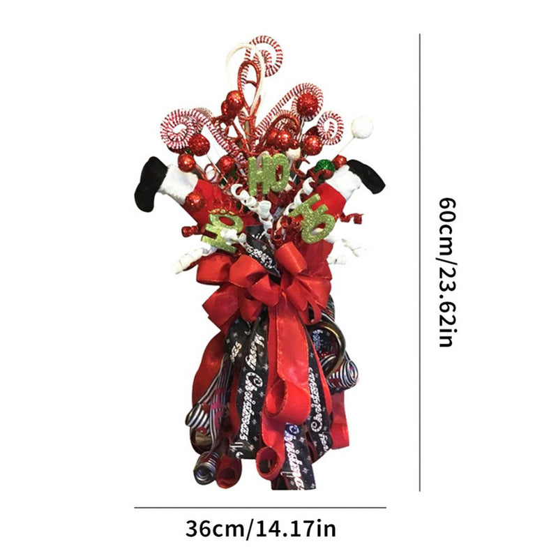 Santa Leg Tree Topper Christmas Tree Topper, Xmas Indoor Outdoor Decor Party Ornaments, Christmas Wreath Artwork, Hanging Windows Decoration Christmas Party Supplies for Home Hotel Home & Garden > Decor > Seasonal & Holiday Decorations& Garden > Decor > Seasonal & Holiday Decorations Hardlegix   