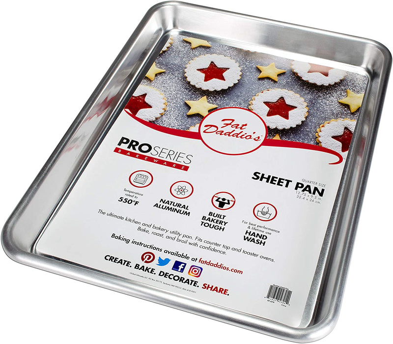 Fat Daddio'S Natural Aluminum Half Sheet Pan, 2-Pack Home & Garden > Kitchen & Dining > Cookware & Bakeware Fat Daddio's Quarter Sheet Pan (9 x 13 Inch)  