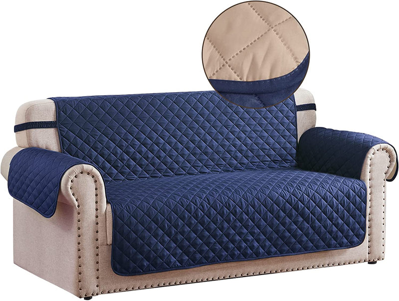 RHF Reversible Sofa Cover, Couch Covers for Dogs, Couch Covers for 3 Cushion Couch, Couch Covers for Sofa, Couch Cover, Sofa Covers for Living Room,Sofa Slipcover,Couch Protector(Sofa:Chocolate/Beige) Home & Garden > Decor > Chair & Sofa Cushions Rose Home Fashion Navy/Sand Medium 