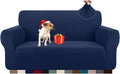 Kiduck High Stretch Chair Sofa Cover Form Fit Super Soft Couch Cover for Armchair Pet Friendly Furniture Protector with Elastic Bottom Machine Washable (Small,Chocolate) Home & Garden > Decor > Chair & Sofa Cushions Kiduck Navy Blue Medium 