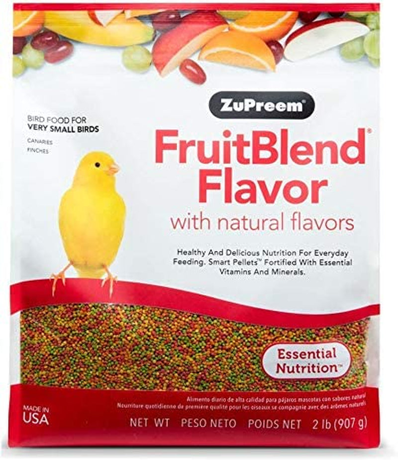 Zupreem Fruitblend Flavor Pellets Bird Food for Very Small Birds, 2 Lb - Daily Blend Made in USA for Canaries, Finches Animals & Pet Supplies > Pet Supplies > Bird Supplies > Bird Food ZuPreem FruitBlend 2 Pound (Pack of 1) 