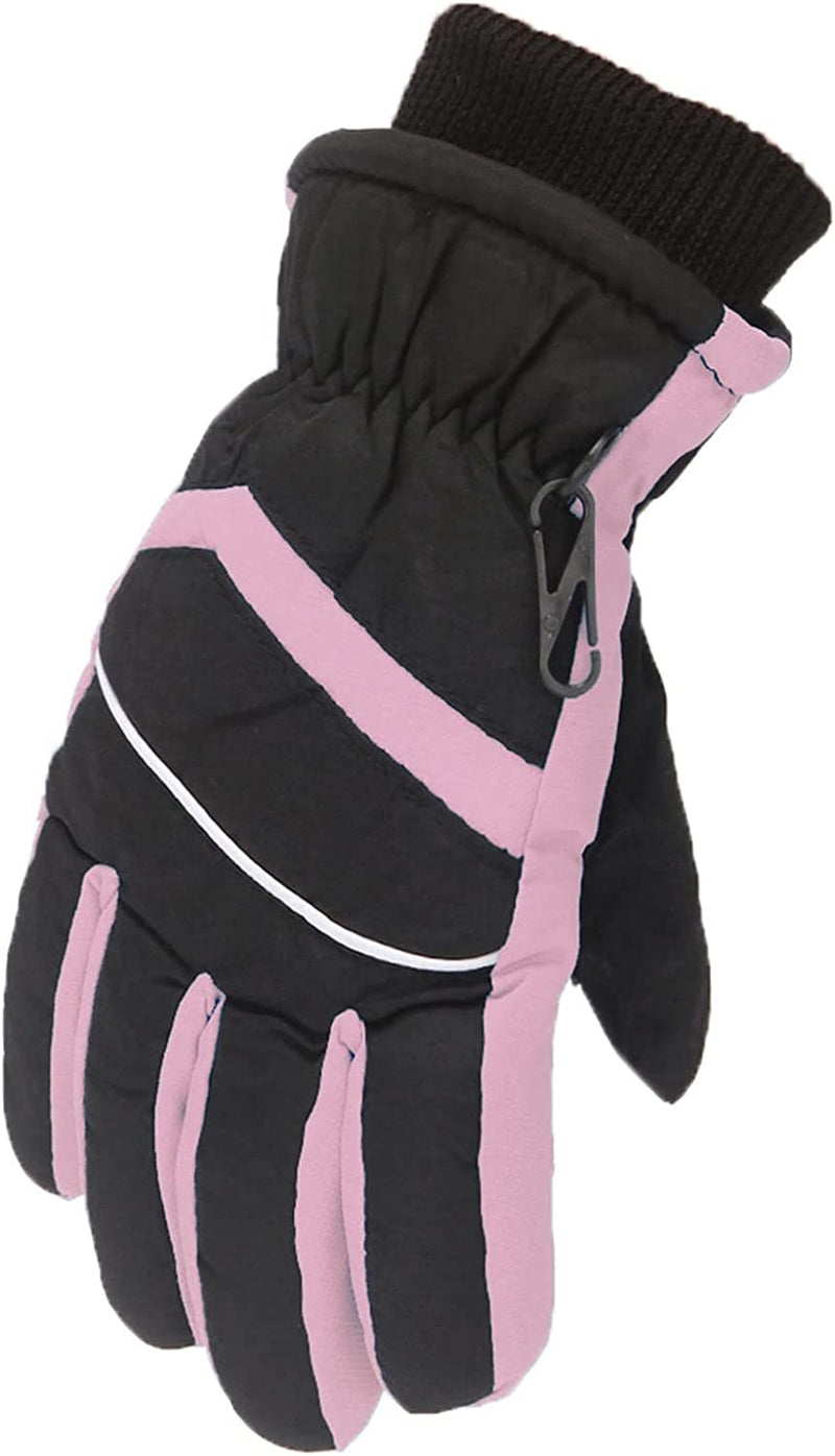 Women Gloves Winter Gloves Outdoor Kids Boys Girls Snow Skating Snowboarding Windproof Warm Gloves Mittens Convertible Sporting Goods > Outdoor Recreation > Boating & Water Sports > Swimming > Swim Gloves Bmisegm Pink One Size 