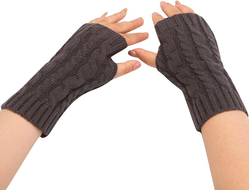 Mittens for Women Cold Weather Insulated Women Fashion Knitted Plush Twist Windproof Warm Ski Gloves Mittens Men Sporting Goods > Outdoor Recreation > Boating & Water Sports > Swimming > Swim Gloves Bmisegm Grey One Size 