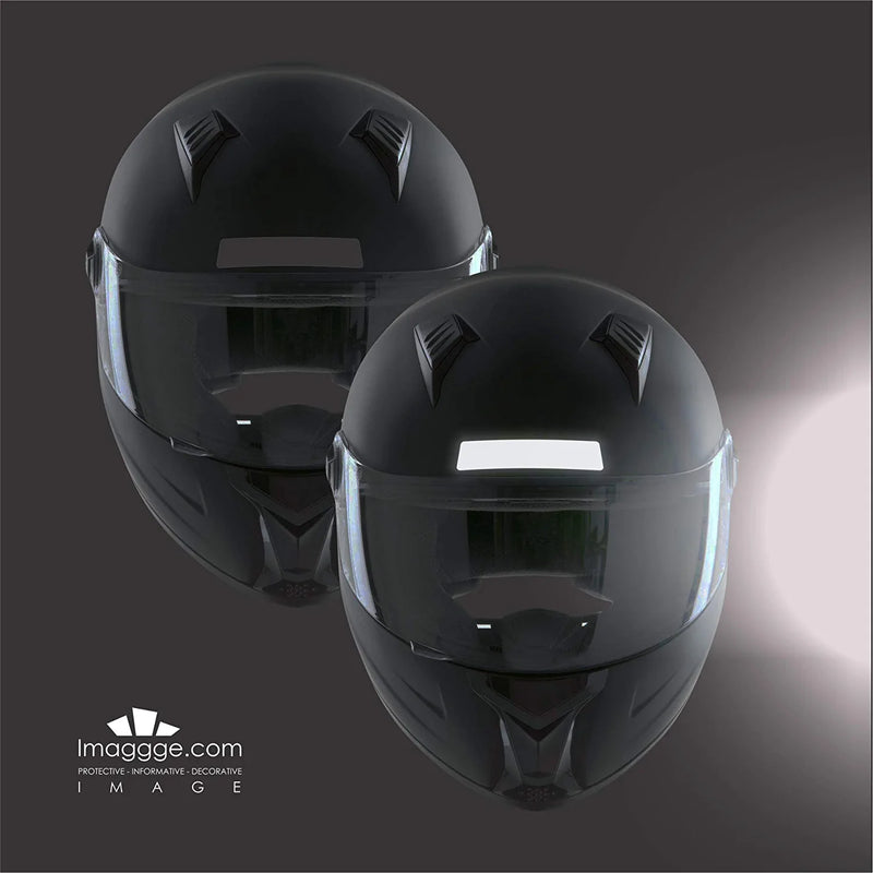 Imaggge.Com Reflective Stickers for Helmet - Motorbike, Bike, Scooter. - New Fitted Design - 4 Shapes - German Quality - Black Sporting Goods > Outdoor Recreation > Cycling > Cycling Apparel & Accessories > Bicycle Helmets imaggge.com   
