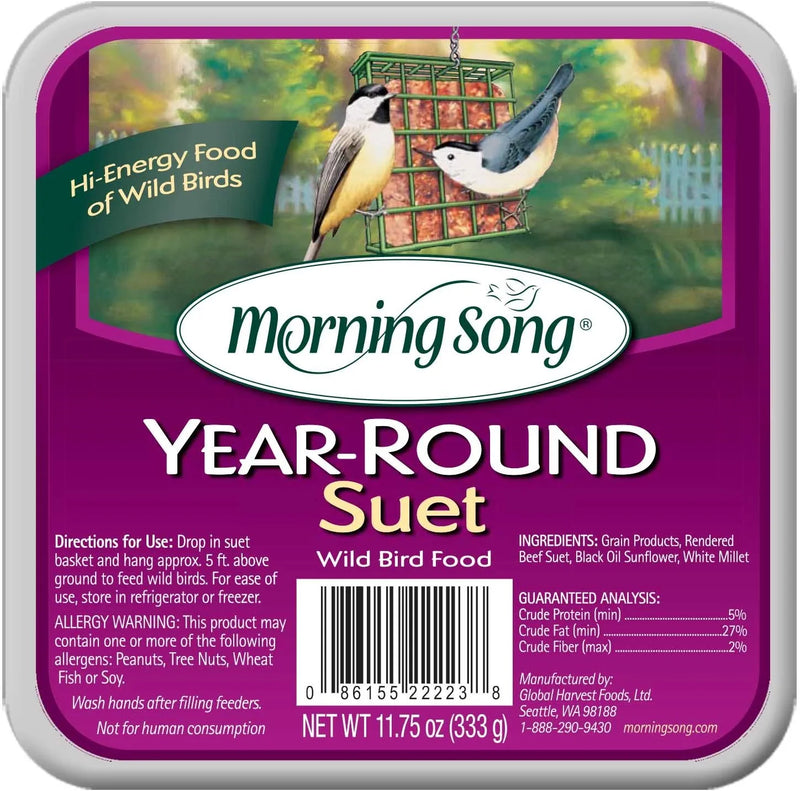 Morning Song 11454 Sunflower Suet Wild Bird Food, 9-Ounce Animals & Pet Supplies > Pet Supplies > Bird Supplies > Bird Food Morning Song Year-Round  