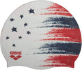 Arena Unisex Silicone Swim Cap for Adults, Solids and Prints Sporting Goods > Outdoor Recreation > Boating & Water Sports > Swimming > Swim Caps arena USA Flag White  