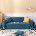 HANDONTIME Couch Cover for Dogs Grey Sectional Couch Covers for 3 Cushion Couch Sofa Flower Lace Sofa Covers Machine Washable Easy Install Futon L Shaped Couch Cushion Covers for Cat Kids, 71" X134" Home & Garden > Decor > Chair & Sofa Cushions HANDONTIME H-blue X-Large:71"x 134" 