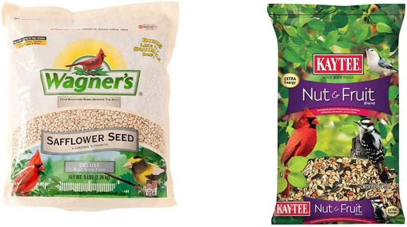 Wagner'S 57075 Safflower Seed Wild Bird Food, 5-Pound Bag Animals & Pet Supplies > Pet Supplies > Bird Supplies > Bird Food Wagner's Bird Food + Nut & Fruit Seed Blend  