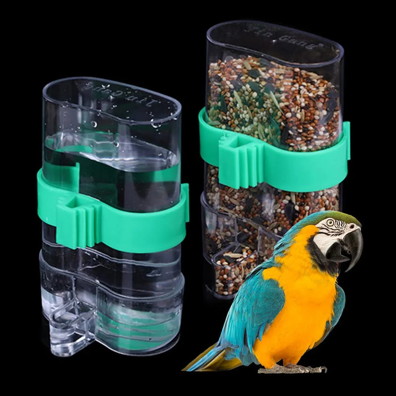 2 Pcs Bird Feeder for Cage, Parakeet Water Dispenser Parrot Feeder Parakeet Waterer Cockatiel Cage Accessories, Automatic Feeding for Budgies Finch Canaries Lovebirds Animals & Pet Supplies > Pet Supplies > Bird Supplies > Bird Cage Accessories > Bird Cage Food & Water Dishes Wpmlady   