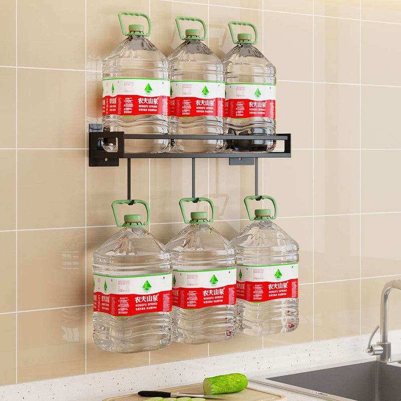 Spice Rack Wall Mount,Spice Organizer for Cabinet Kitchen,Hanging Seasoning Rack for Pantry Herb Jar Bottle Cans Holder Cabinet Shelf Storage,Space Saving Durable-Stainless (13.8) Home & Garden > Decor > Decorative Jars junyuan   