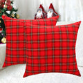 ZUYUSUT Set of 2 Christmas Pillow Covers 18 X 18 Inch Christmas Decorations Tartan Red Yellow Buffalo Plaid Cushion Covers Winter Xmas Holiday Farmhouse Throw Pillowcase for Home Couch Outdoor