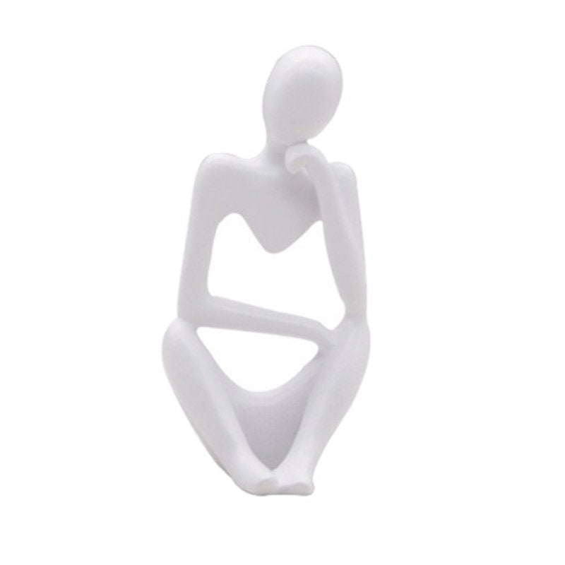DA BOOM Creative Abstract Personality Thinker Man Statue for Home and Office and Table Decor for Housewarming Birthday Gift Valentine'S Day Present Home & Garden > Decor > Seasonal & Holiday Decorations DA BOOM Style 3 White 