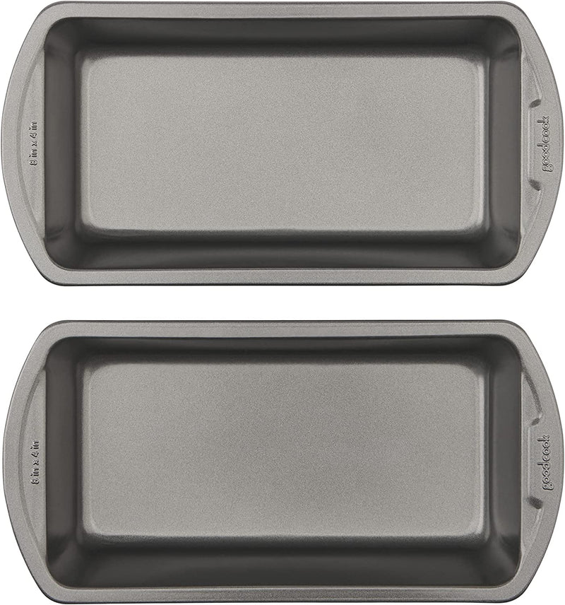 Goodcook Dishwasher Safe Nonstick Steel XL Cookie Sheet, 15'' X 21'', Gray, Set of 2 (42050) Home & Garden > Kitchen & Dining > Cookware & Bakeware GoodCook 2-Pack, 8" x 4" Loaf Pan  