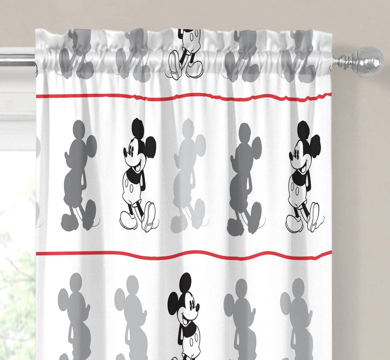 Disney Mickey Mouse Jersey White 4 Piece 63" Curtain/Drapes Set (2 Panels, 2 Tiebacks) Home & Garden > Decor > Window Treatments > Curtains & Drapes Disney   