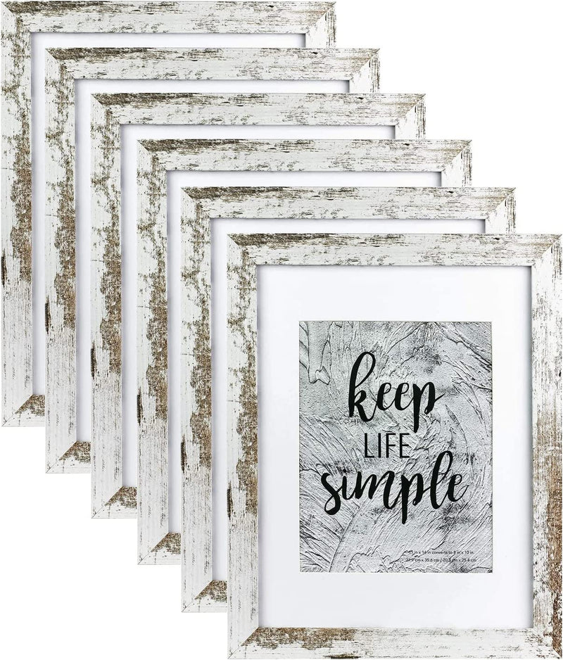 Kennethan 11X14 White Picture Frame - Made to Display Pictures 8X10 with Mat or 11X14 without Mat - Wide Molding - Wall Mounting Material Included… Home & Garden > Decor > Picture Frames kennethan Rotten White 11x14"-6Pack 