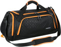 Sports Travel Duffel Gym Bag for Men Women with Shoes Compartment - Mouteenoo Home & Garden > Household Supplies > Storage & Organization Mouteenoo Black/Orange One Size 