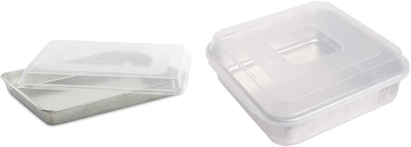 Nordic Ware 3 Piece Baker'S Delight Set, 1 Pack, Aluminum Home & Garden > Kitchen & Dining > Cookware & Bakeware Nordic Ware Bakeware + Square Cake Pan High-Sided Sheet with lid 1-Pack