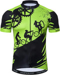 Hotlion Men'S Cycling Bike Jersey Short Sleeve with 3 Rear Pockets- Moisture Wicking, Breathable, Quick Dry Biking Shirt Sporting Goods > Outdoor Recreation > Cycling > Cycling Apparel & Accessories Hotlion Cd5111 Medium 