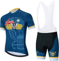 BIKE BEER Army Cycling Jersey Navy Cycling Jersey Set Men'S Cycling Kit Sporting Goods > Outdoor Recreation > Cycling > Cycling Apparel & Accessories BIKE BEER Bluea 3X-Large 