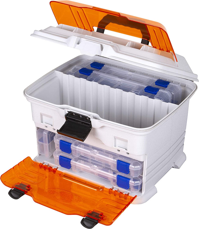 Flambeau Outdoors T4P Pro Multiloader, Portable Fishing & Tackle Storage Box with Zerust Anti-Corrosion Technology, White/Orange Sporting Goods > Outdoor Recreation > Fishing > Fishing Tackle Flambeau Inc   