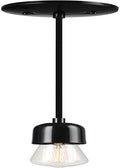 Globe Electric 60846 1-Light Plug-In or Hardwire Pendant Lighting, Dark Bronze, Antique Brass Accent Socket, Cage Shade, 15-Foot Black Fabric Cord, In-Line On/Off Switch, Pendant Lights Kitchen Island Home & Garden > Lighting > Lighting Fixtures Globe Electric Black  