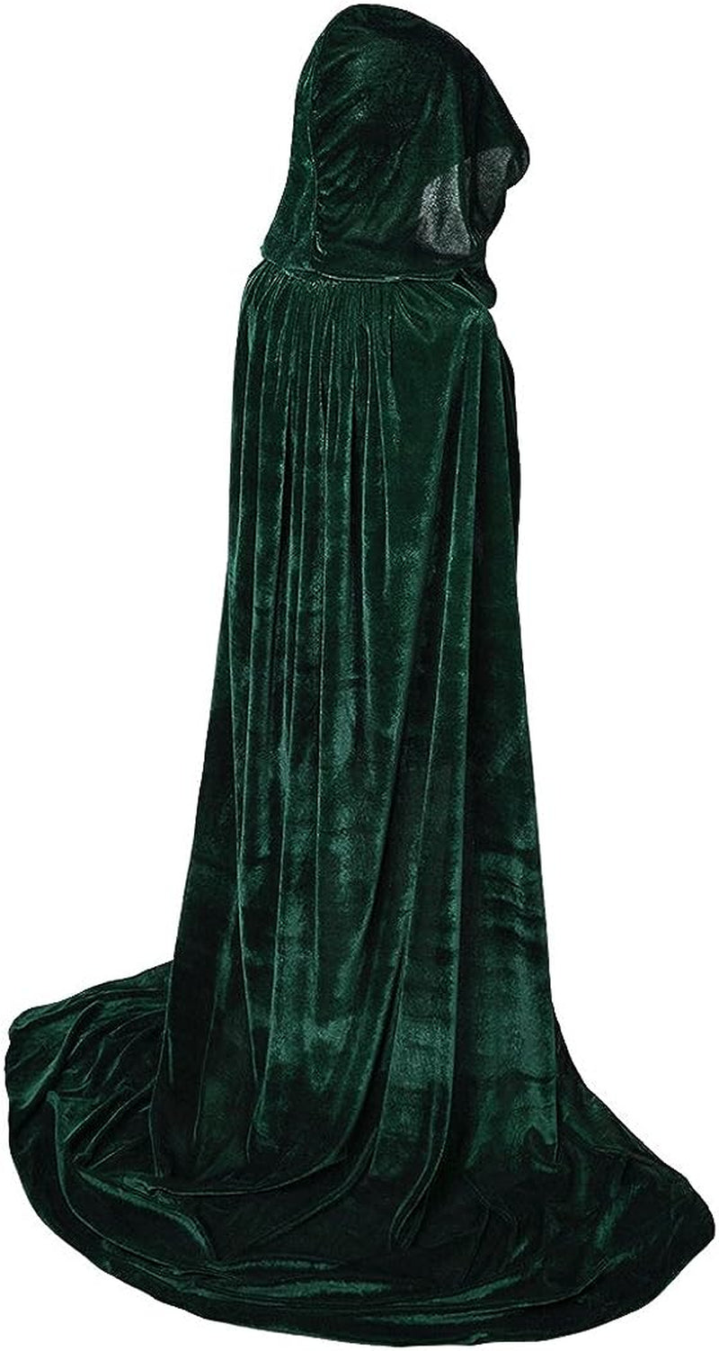BIGXIAN Full Length Hooded Velvet Cloak Halloween Christmas Fancy Cape Costumes 59"  BIGXIAN   