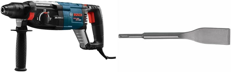 BOSCH GBH2-28L 1-1/8" Sds-Plus Bulldog Xtreme Max Rotary Hammer Sporting Goods > Outdoor Recreation > Fishing > Fishing Rods Bosch Rotary Hammer + Hammer Tile Chisel  