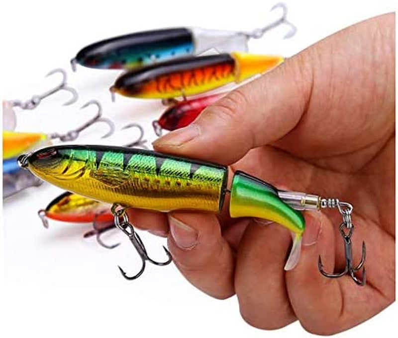 Nuguri Fishing Lures Set 8Pcs Bass Lures with Topwater Floating Rotating Tail Artificial Hard Bait Swimbaits Slow Sinking Hard Lure Fishing Tackle Kits Sporting Goods > Outdoor Recreation > Fishing > Fishing Tackle > Fishing Baits & Lures Nuguri   