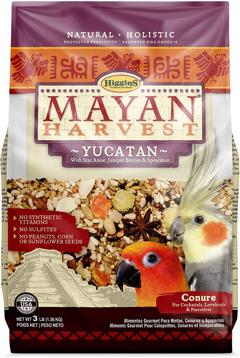 Higgins Mayan Harvest Yucatan Blend Bird Food for Small Hookbills, 3 Lbs. Animals & Pet Supplies > Pet Supplies > Bird Supplies > Bird Food Higgins   