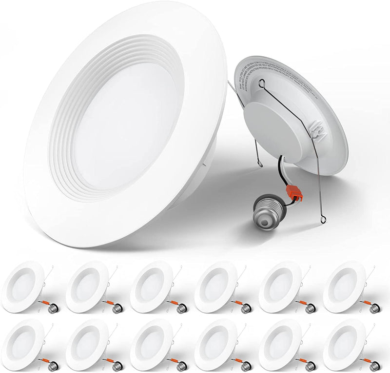 Amico 5/6 Inch Smart LED Recessed Lighting 12 Pack, RGBCW Color Changing Wifi Can Lights with Baffle Trim, Retrofit Downlight, 1050LM 12.5W=100W, Compatible with Alexa & Google Assistant, App Control Home & Garden > Lighting > Flood & Spot Lights Amico 3000k Warm White 5/6 Inch 