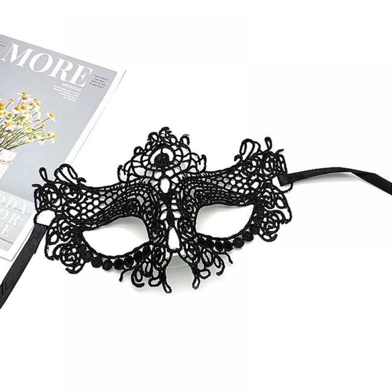 TINKER Adult Masquerade Masks, Black Lace Mask, Women Party Ball Venetian Eyemasks, for Halloween Carnival Thememed Party Ball Costume, Black Apparel & Accessories > Costumes & Accessories > Masks Tinkercad F  