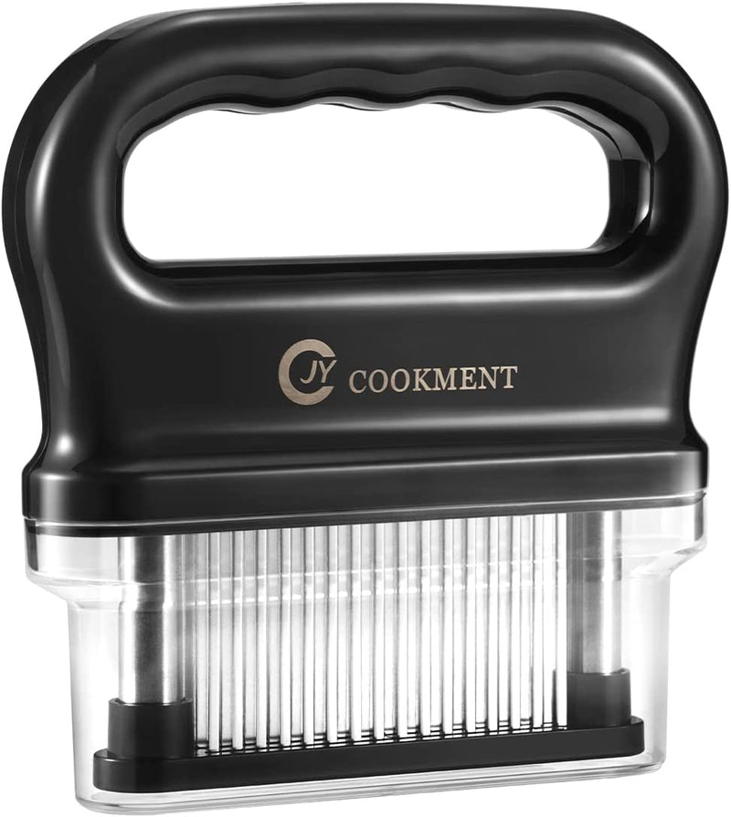Meat Tenderizer with 48 Stainless Steel Ultra Sharp Needle Blades, Kitchen Cooking Tool Best for Tenderizing, BBQ, Marinade by JY COOKMENT Home & Garden > Kitchen & Dining > Kitchen Tools & Utensils JY outdoor   