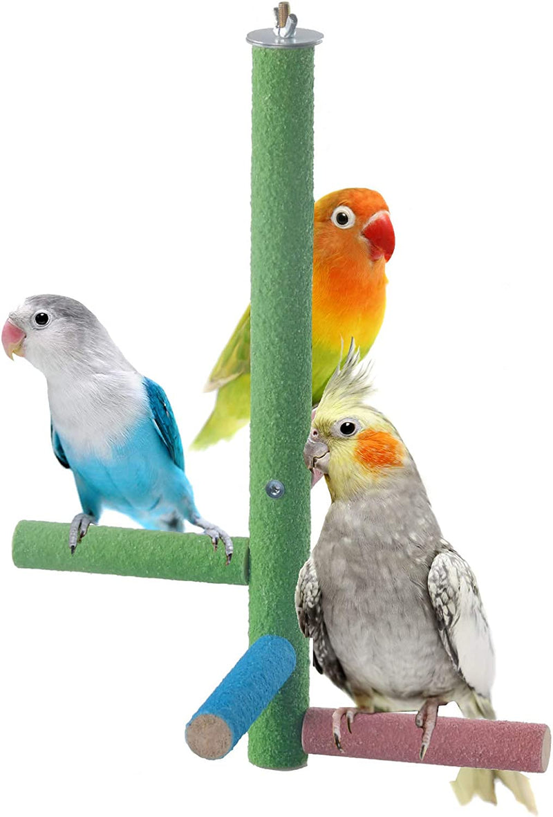 Mrli Pet Parrot Perch Rough-Surfaced, Sand Perches for Parakeet and Other Small Bird Keeps Beaks & Claws Trimmed Animals & Pet Supplies > Pet Supplies > Bird Supplies Mrli Pet   