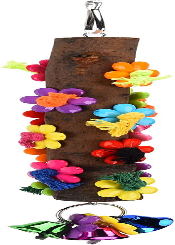 Eurobuy Parrots Toys Bird Perch Natural Wood Bird Perch Stand Chewing Toy with Bell for African Grey Macaws Cockatoos Etc Animals & Pet Supplies > Pet Supplies > Bird Supplies Eurobuy   