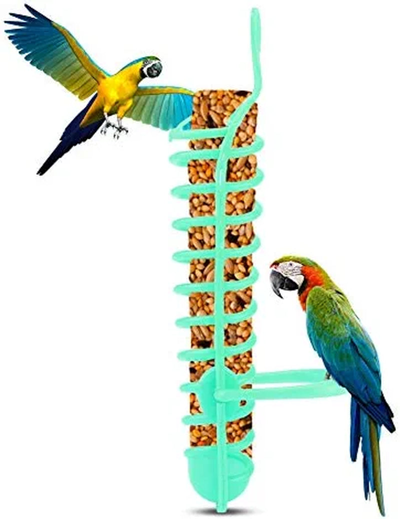 Hffheer Parrots Food Basket, Birds Feeding Perch Stand Fruit Vegetable Millet Container Birds Feeders Plastic Parrot Bird Cage Hanging Foraging Toys(Green) Animals & Pet Supplies > Pet Supplies > Bird Supplies > Bird Cage Accessories > Bird Cage Food & Water Dishes Hffheer Green  