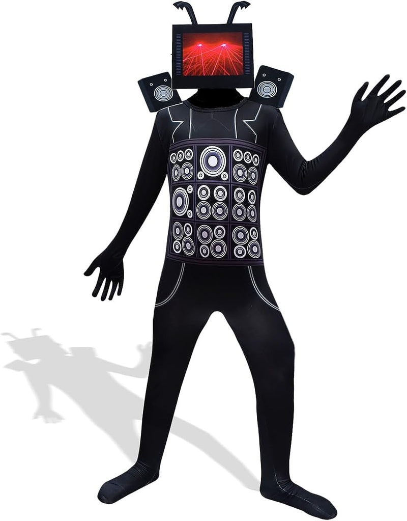 ASAOHAO Skibidi Toilet Costume for Kids TV Man Camera Man Jumpsuit for Boys Video Game Costumes Halloween Clothing 5-12 Years  ASAOHAO   