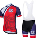 BIKE BEER Army Cycling Jersey Navy Cycling Jersey Set Men'S Cycling Kit Sporting Goods > Outdoor Recreation > Cycling > Cycling Apparel & Accessories BIKE BEER Reda 3X-Large 