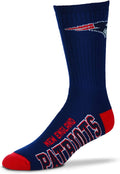 FBF - NFL Deuce Adult Team Logo Crew Dress Socks Footwear for Men and Women Game Day Apparel Sporting Goods > Outdoor Recreation > Winter Sports & Activities FBF New England Patriots Large 