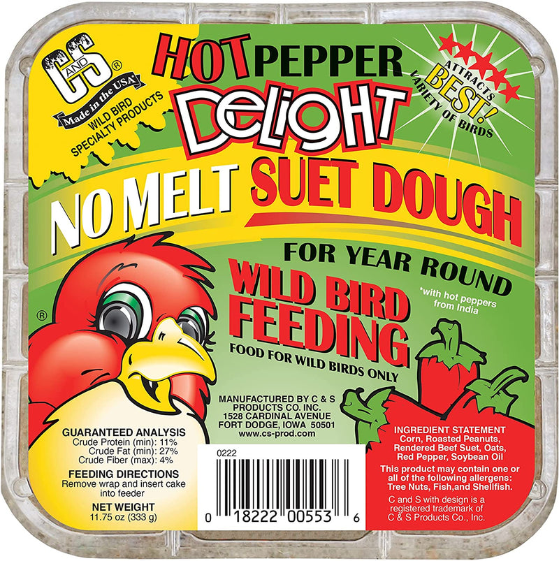 C&S Hot Pepper Delight No Melt Suet Dough 11.75 Ounces, 8 Pack Animals & Pet Supplies > Pet Supplies > Bird Supplies > Bird Food C&S   