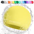Cybgene Silicone Swim Cap, Unisex Swimming Cap for Women and Men, Comfortable Bathing Cap Ideal for Short Medium Long Hair Sporting Goods > Outdoor Recreation > Boating & Water Sports > Swimming > Swim Caps CybGene Lemon Yellow Large (Suggest>10 years) 