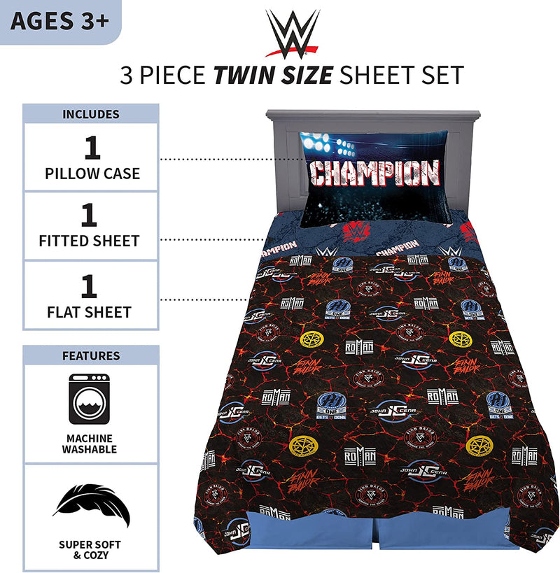 Franco Kids Bedding Sheet Set, Twin, WWE Home & Garden > Linens & Bedding > Bedding Franco   