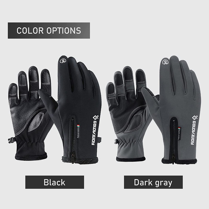 Cycling-Gloves Full Finger Road Bike Thermal Mittens Touchscreen Winter Warm-Gloves Mountain Riding Workout Motorcycle Running for Men Women Sporting Goods > Outdoor Recreation > Boating & Water Sports > Swimming > Swim Gloves MengK   