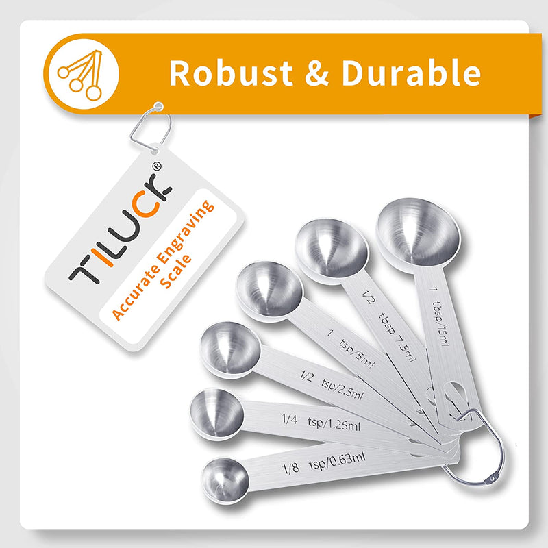 TILUCK Stainless Steel Measuring Cups & Spoons Set, Cups and Spoons,Kitchen Gadgets for Cooking & Baking (5+6) Home & Garden > Kitchen & Dining > Kitchen Tools & Utensils TILUCK   