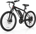 MICLON Cybertrack 100 Electric Bike for Adults, 2X Faster Charge, 350W BAFANG Motor, 36V 10.4AH Removable Battery, 20MPH 26'' Mountain Ebike, Shimano 21 Speed, Suspension Fork, LED Display Sporting Goods > Outdoor Recreation > Cycling > Bicycles MICLON Black Electric Bike  