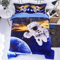 HIG 3D Bedding Set 2 Piece Twin Size Lion Head Animal Print Comforter Set with One Matching Pillow Sham - Box Stitched Quilted Duvet - General for Men and Women Especially for Children (P27,Twin) Home & Garden > Linens & Bedding > Bedding > Quilts & Comforters HOMECHOICE Astronaut-p24 Twin 