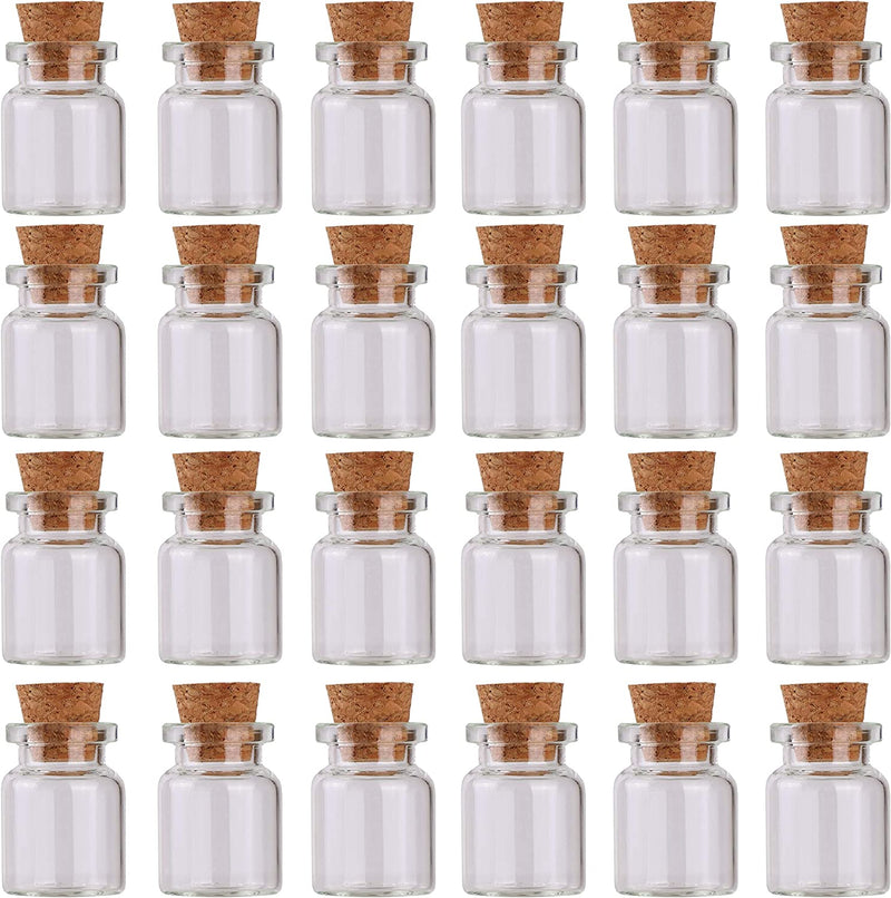 Maxmau 24 Sets of 5Ml Small Glass Bottles with Cork Stopper Tiny Clear Vials Storage Container for Art Crafts Projects Decoration Party Supplies Home & Garden > Decor > Decorative Jars MaxMau   