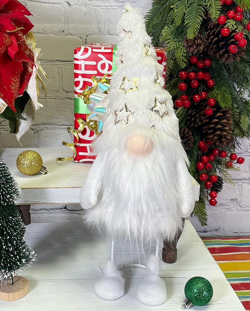 Admired by Nature, ABN5D013-ORNGGRN 6-Inch, Thanksgiving Plush Tomte Gnomes Table Decoration Halloween Fall Ornament, Home Office Décor, Set of 2, Orange/Green Home & Garden > Decor > Seasonal & Holiday Decorations Admired By Nature White Frost Snow X Small 