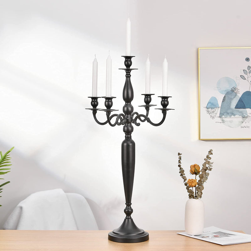 Vincidern Black Taper Candle Holders for Dining Table, Halloween Candelabra Centerpieces, Christmas, Home Decorative Candlestick Holder (28 in Tall)  JoYous Import and Export Co.,Ltd.   
