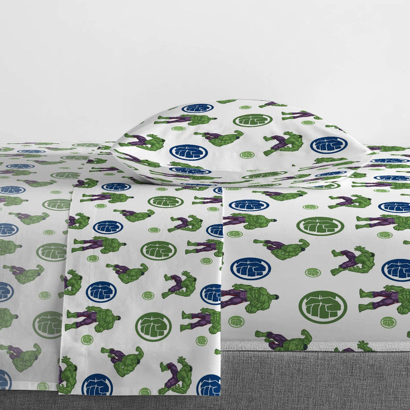 Jay Franco Marvel Hulk Fist 5 Piece Twin Bed Set - Includes Comforter & Sheet Set Bedding - Super Soft Fade Resistant Microfiber (Official Marvel Product) Home & Garden > Linens & Bedding > Bedding Jay Franco & Sons, Inc.   