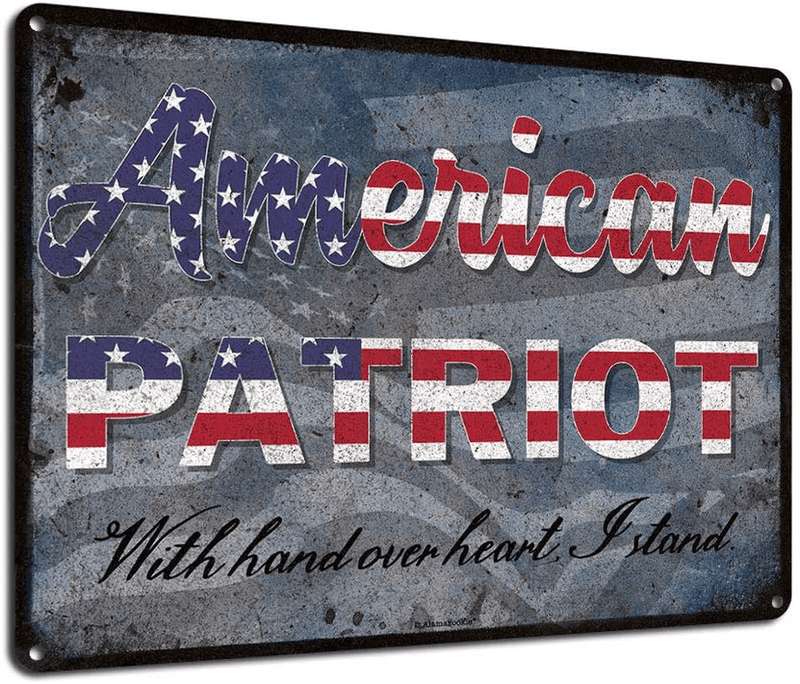 2nd Amendment, 12x16 Inch Metal Sign, Patriotic Americana Wall Decor for Gun Owners, Firing Ranges, Gun Room, Office, Gifts for Veterans, Active Military, Law Enforcement, NRA Members, RK3111 12x16 Home & Garden > Decor > Seasonal & Holiday Decorations Alamazookie American Patriot 12"x16" 